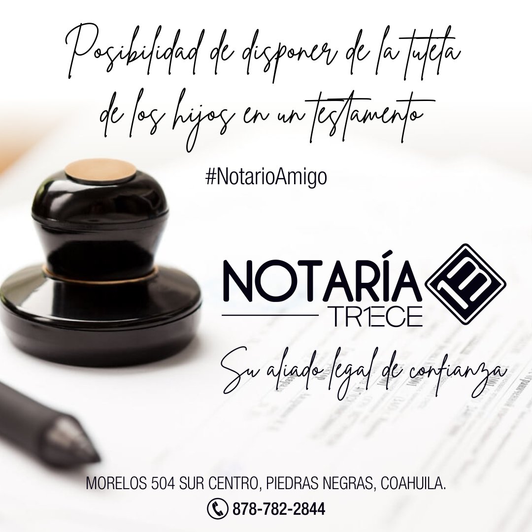 notariatrece's tweet photo. #NotarioAmigo Posibilidad de disponer de la tutela de los hijos en un testamento. ✒️

Lee la Columna completa en👉 https://t.co/6GfVnXg78Q https://t.co/HfupWIpthg
