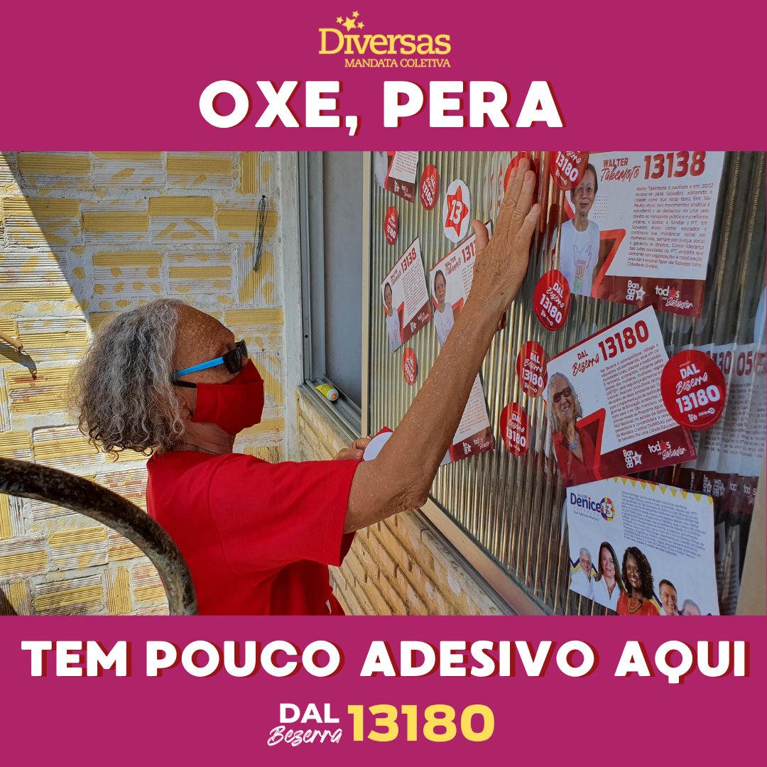 DalBezerra's tweet photo. Só mais um pouquinho que é pra não esquecer rsrs 😁
Dia 15 é 13180 nas urnas, meu povo!
#dalbezerra13180 #mandatacoletivadiversas #salvador #vqq #elasporelas #elassim #campanhademulher #lgbtq #lgbtdopt #ptsalvador #ptbahia #mulheresdopt #SalvadorComDenice13 #MajorDeniceNaMissão https://t.co/Wj8tiyf5d5