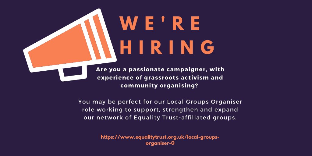 equalitytrust's tweet photo. Another job alert! This time with for our Local Groups Organiser role. We’re looking for a Birmingham based part time organiser. Please share with your networks. 

https://t.co/LuXMyKkiU3 https://t.co/A5UpzGckPA