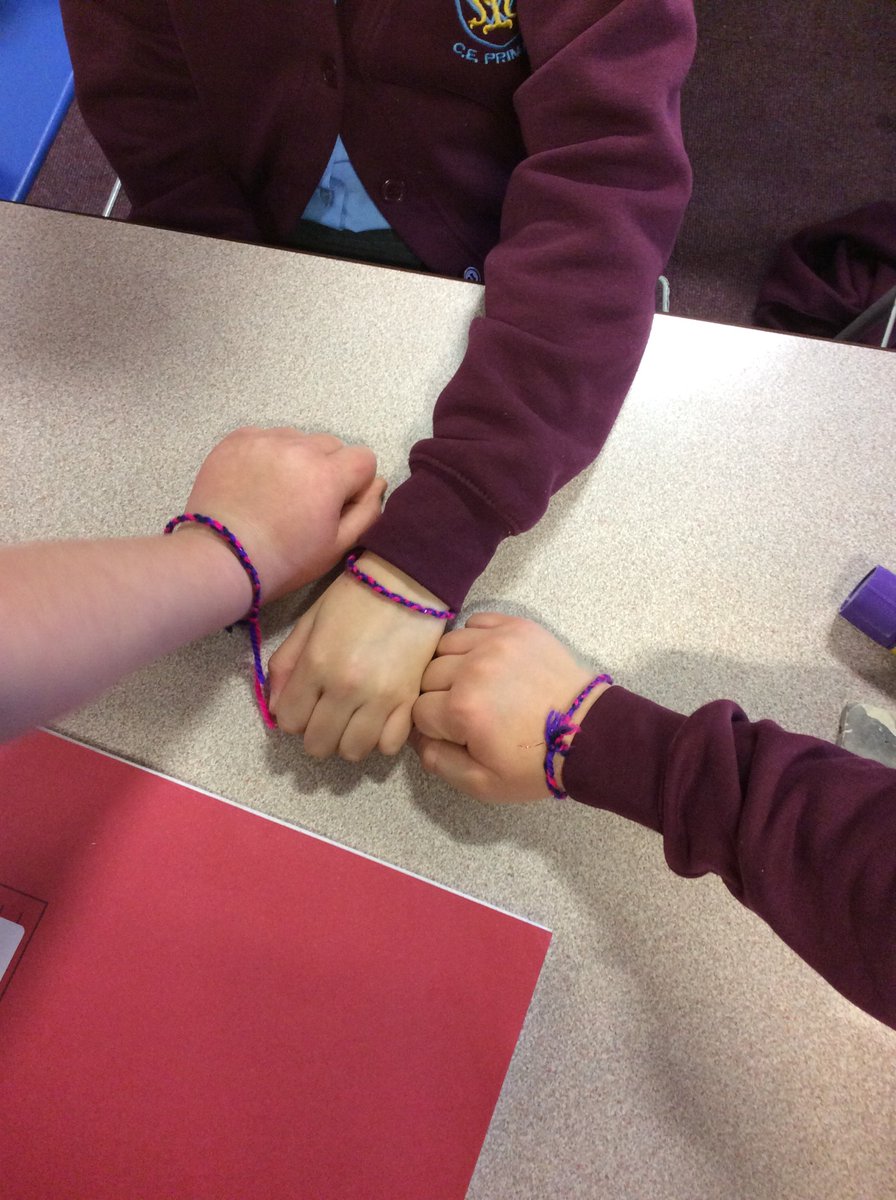 Year 4 have had a brilliant afternoon exploring and learning about the Holy Trinity. We made bracelets by plaiting  3 pieces of wool, each one representing a different part of the holy trinity. The father, the son and the Holy Spirit. <a href="/BrantonLearners/">Branton St Wilfrid's</a> #BrantonLearners