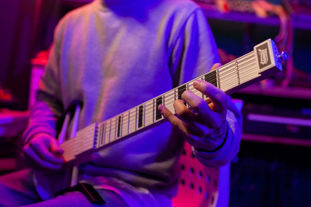 Just found out this is a thing 🤯 Can't wait for these <a href="/playjammy/">Jammy</a> controllers to get released next year, it's gonna make my life so much easier 

I've always preferred guitar > keyboard to come up with ideas, this will make getting them down so much quicker... technology is cool