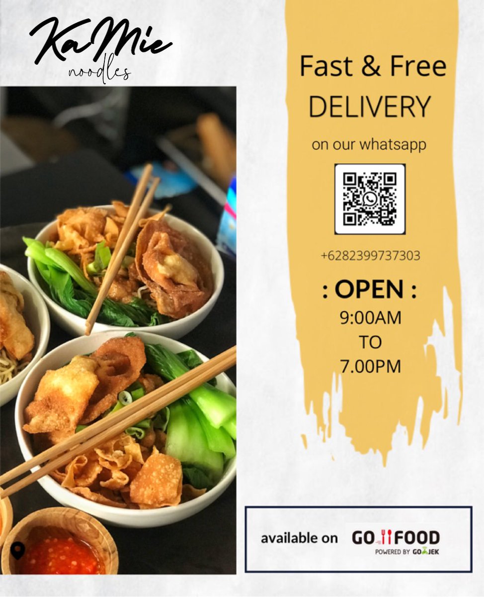 wayan_josh's tweet photo. @balifoodcation Hi guys...
This is Special Mie Ayam Jakarta.
Location in Berawa Canggu near Ulekan.
Dine in ✅
Take away ✅
Free delivery ✅
Please check https://t.co/Nlf5QGNgvl for review https://t.co/rpjCIgIhJs
