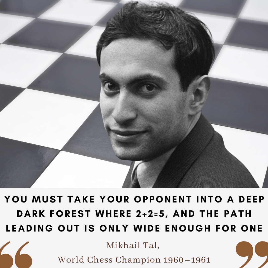 International Chess Federation on X: The 8th World Chess Champion, the  genius of attack and arguably the best tactician ever, talented chess  writer Mikhail Tal was born on 9 November 1936, 84