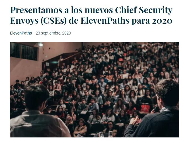 fernandez_jcar's tweet photo. Orgullosos de ser nombrados Chief Security Envoys (#CSEs) de #ElevenPaths para 2020, trataremos de aportar nuestros conocimientos legales ante tanto crack técnico.

Aprendizaje garantizado :)

https://t.co/Tlv8KluCjk

#Tecnogados #Abogado #Cuenca #Ciberseguridad #ProteccionDatos https://t.co/PaYGP1dIqS