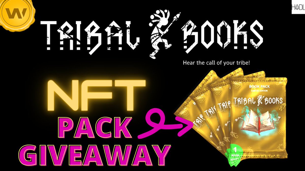 EosHodl's tweet photo. LIVE Tribal Books AMA Tonight 7pm ET
👉https://t.co/C7s4gRoet6

Tribal Books #NFT Pack GIVEAWAY!

✅Follow @TribalBooks and @EosHodl
✅Like &amp; Retweet this Tweet
✅Comment your #WAX Account Name

Multiple Winners will be chosen from Twitter and even more from tonight's LIVE stream https://t.co/S7YpHESLUU