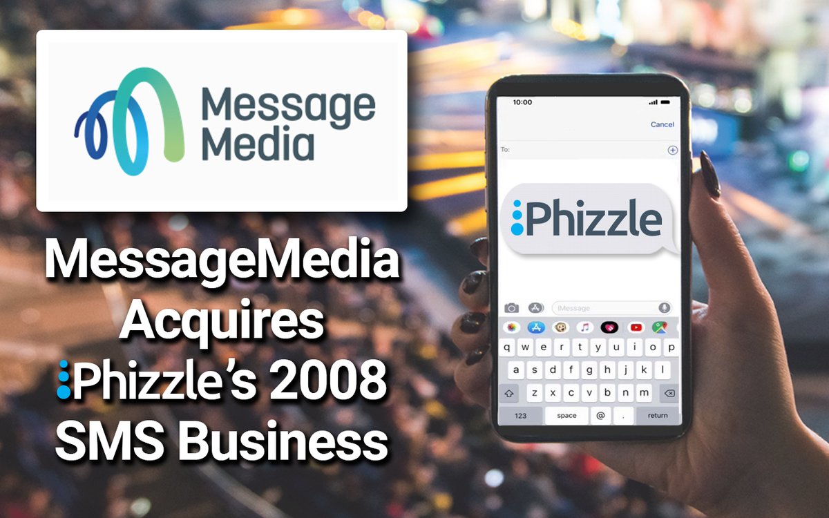 phizzle's tweet photo. We are grateful for the relationships we’ve had in SMS  since 2008. We are even more grateful that our customers will be in the best care w/industry leader @MessageMedia1. @Phizzle will continue to grow our groundbreaking tech in #IIoT 
Press Release: https://t.co/mbJDyx9lGt https://t.co/NPfC0xzvfY