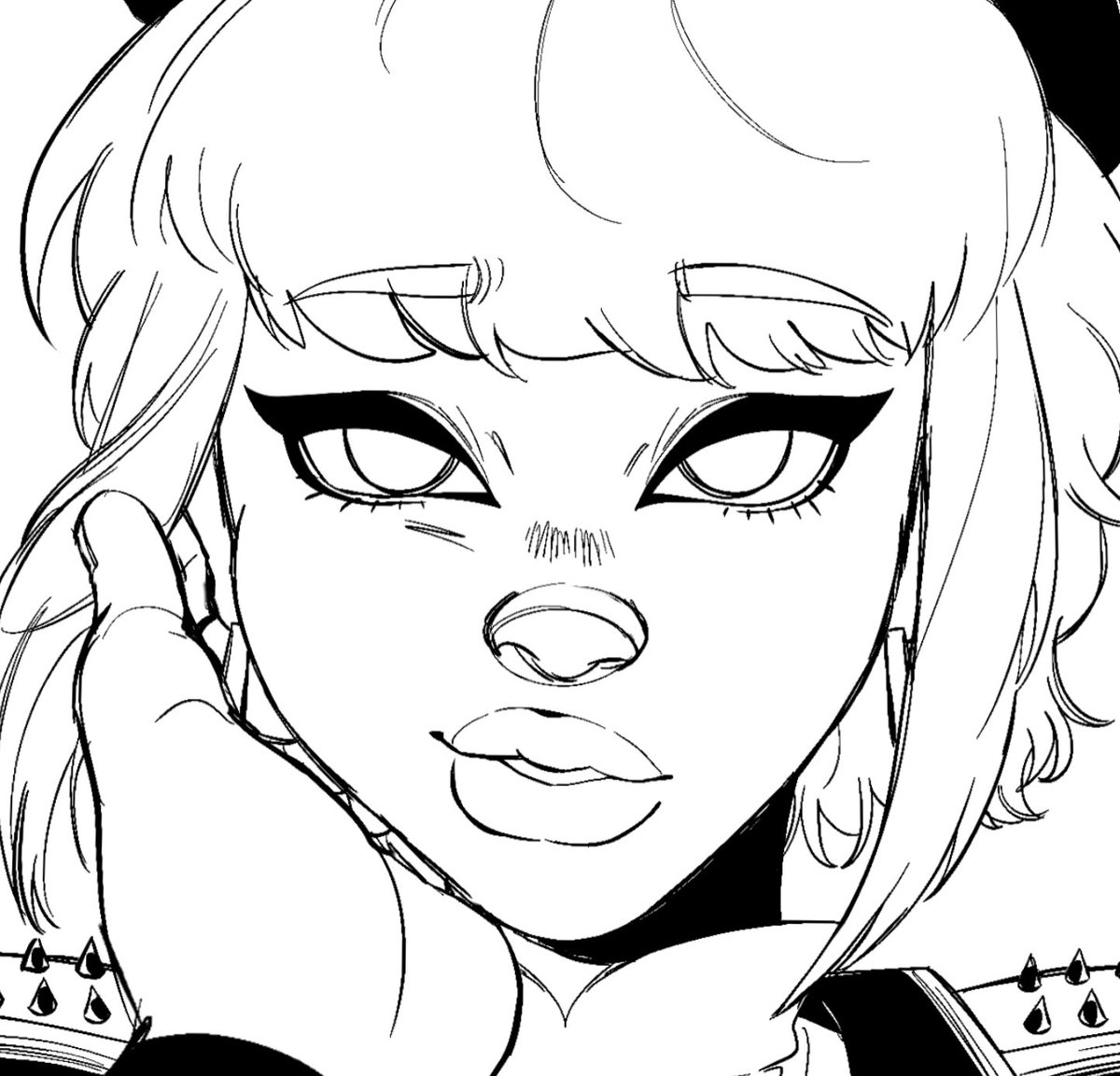 posting this wip just in case i dont color it but i believe in lio supremacy 