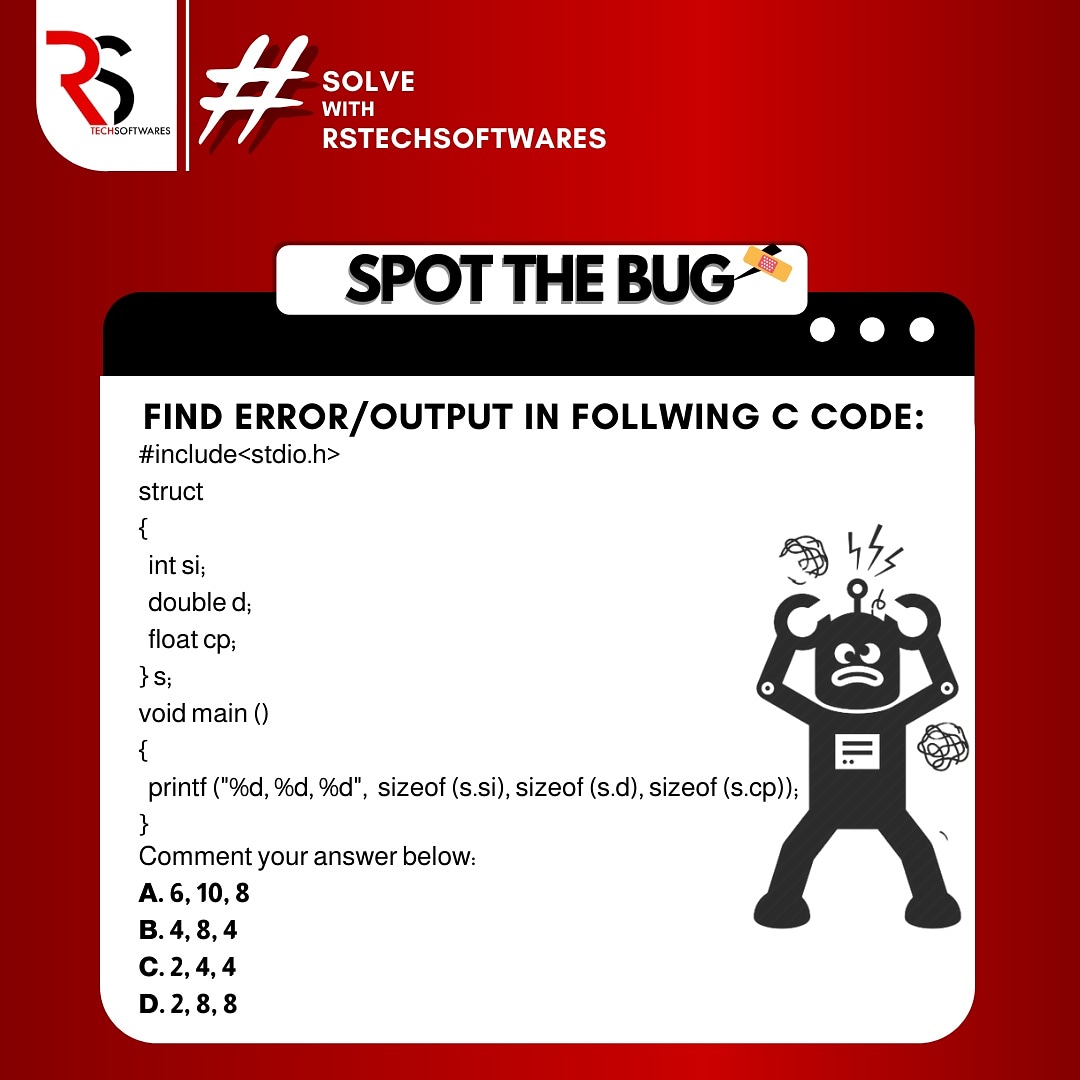 rstechsoftwares's tweet image. Spot the bug 😋
•
•
DM as if any question
•
•
#pythonlover #rstechsoftwares #codinglife #programmingmeme #pythondeveloper #bughunter #competitiveprogramming #dynamicprogramming
#whitehatjr #bughunting #programmer #programmingisfun #hackerrank #codechef #onlinecoding