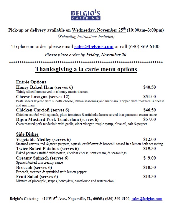 belgio_s's tweet photo. Thanksgiving is 17 days away - start planning early and order a fully prepared Thanksgiving Dinner from Belgio's Catering

Orders are available for pick up and delivery with reheating instructions on Wednesday November 25th from 10am till 3pm. https://t.co/I9Ov5Nur2V