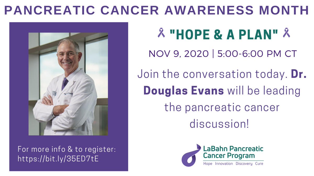 MCWPancProgram's tweet photo. ๐๐๐ Join us today as Dr. Douglas Evans leads our #PancreaticCancer conversation on "HOPE & A PLAN"
REGISTER NOW: https://t.co/owdPF4YjIf.
@MCWSurgery @PanCANMilwaukee @lustgartenfdn
@letswinpc @NatPancFdn @PancanMadison @PanCANChicago @MCWCancerCenter https://t.co/CxiMKAil9S