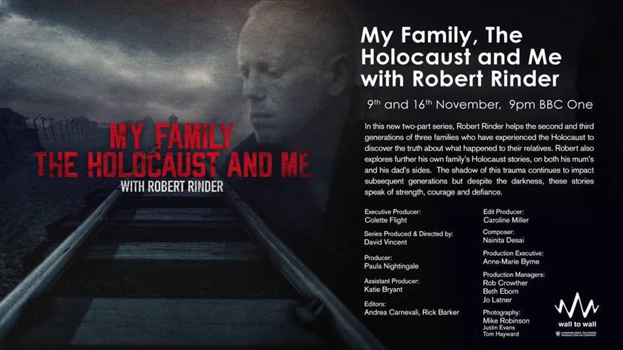 I love @RobbieRinder at all times but sending special hugs to the Rinder family ahead of this tonight. Set to record in our house. 9pm @BBCOne tonight. #myfamilytheholocaustandme