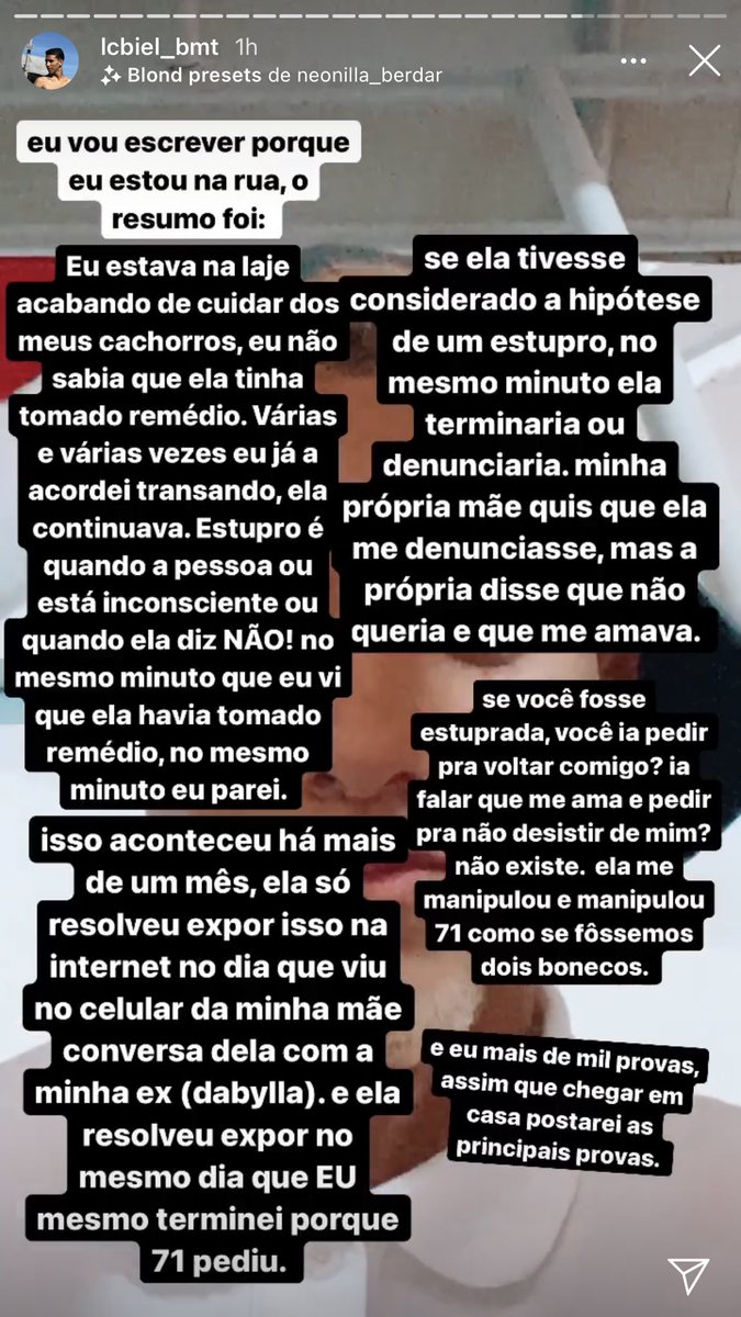 foudasecaralho's tweet photo. "várias vezes eu já a acordei transando" "estupro é quando a pessoa ou está inconsciente" MANO VC TEM NOÇÃO Q ELE SE PERDE NO PROPRIO PERSONAGEM???? #LUCASESTUPRADOR https://t.co/ckvWmO3Iry