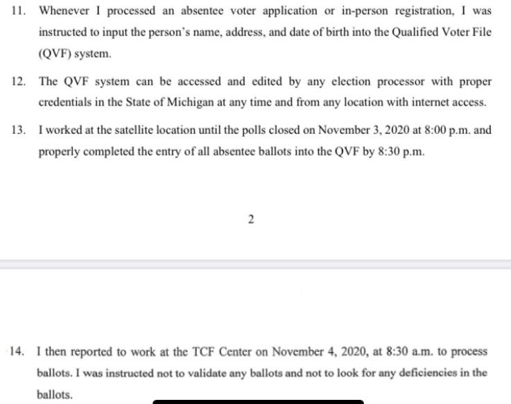 "I was instructed to...not look for any deficiencies in the ballots."
