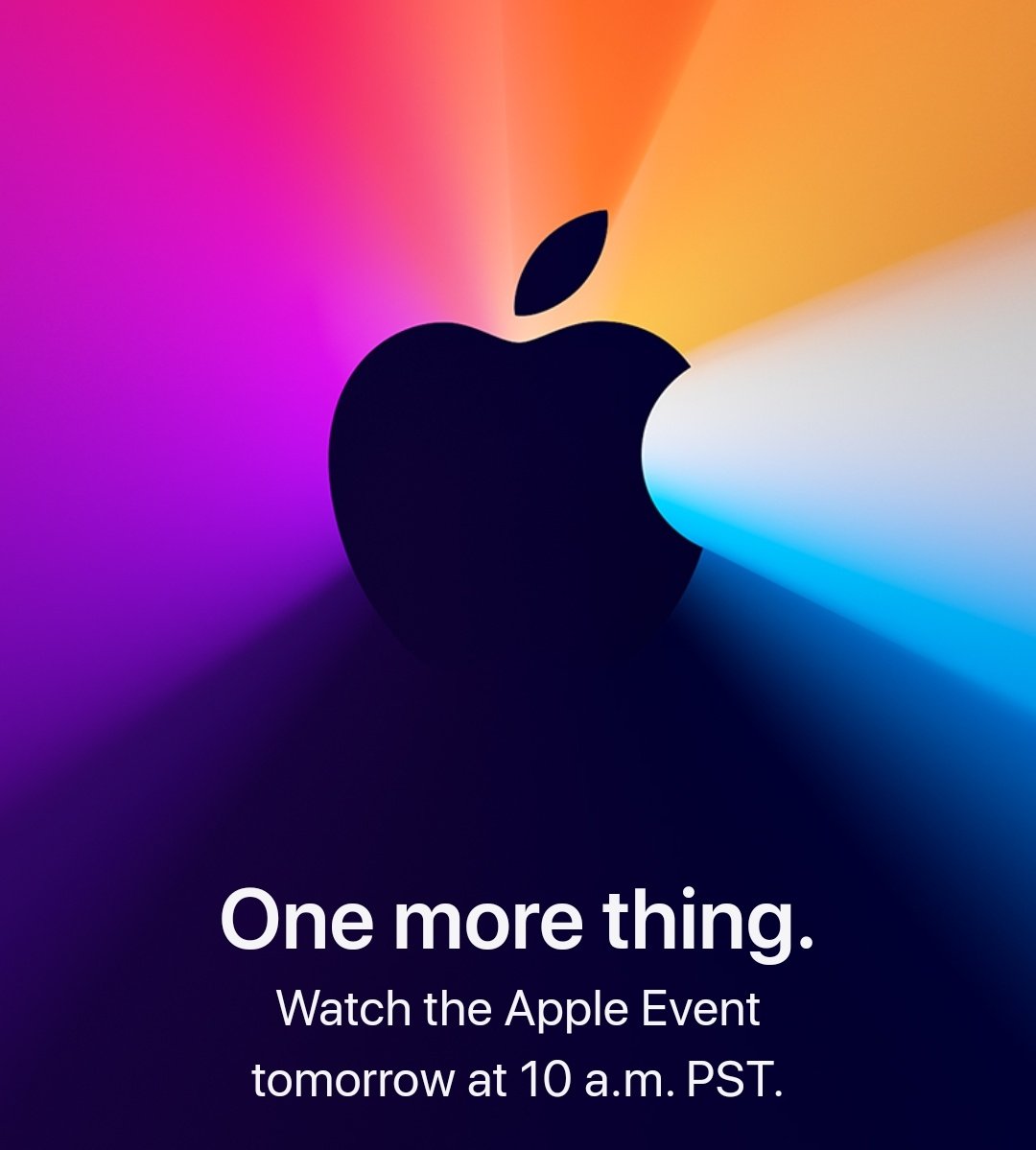 QvaShopping's tweet photo. #OneMoreThing mañana, el último #AppleEvent del año. No te lo pierdas por YouTube a las 2:00PM o aquí mismo en Twitter en nuestro #HiloTech.
Comenta una 🍎 sí crees que el Apple Silicon va a ser la polla en cebolla. https://t.co/UkkdxDyQ7B