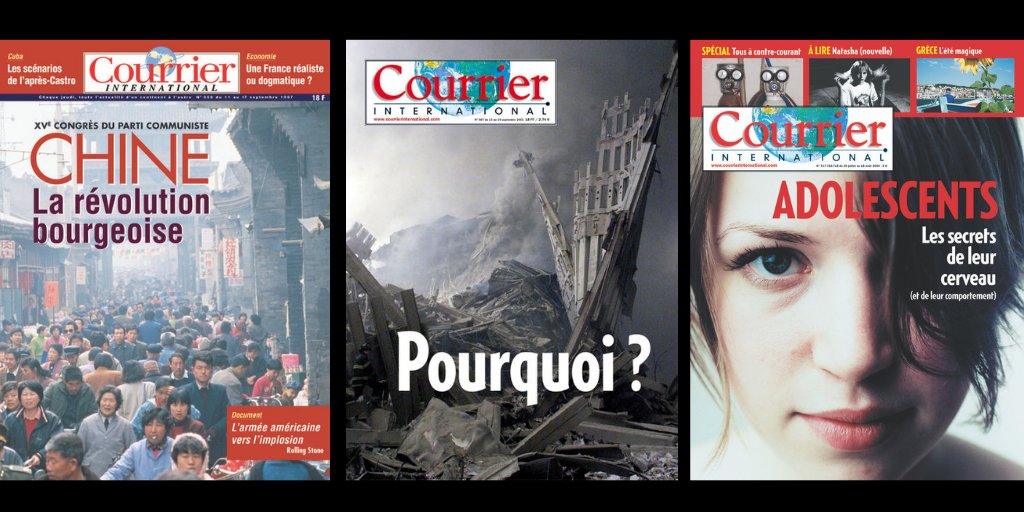 bureaudestrads's tweet photo. Pour les 30 ans de @courrierinter, les traductrices et traducteurs du BdT ont retrouvé les unes de leurs débuts au journal 💛 Mention spéciale à celle qui était présente dès les premiers essais en juin 1988 ! https://t.co/OQ8JnrZqGX