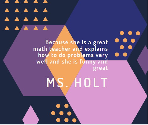 NHS Staff Rockstar shout out goes to Ms. Holt! Thank you students and parents for recognizing our staff's efforts. If you'd like to shout out to one of our staff members, please stop by the main page of our website! #NHSstaffRockStar #BeTheLight