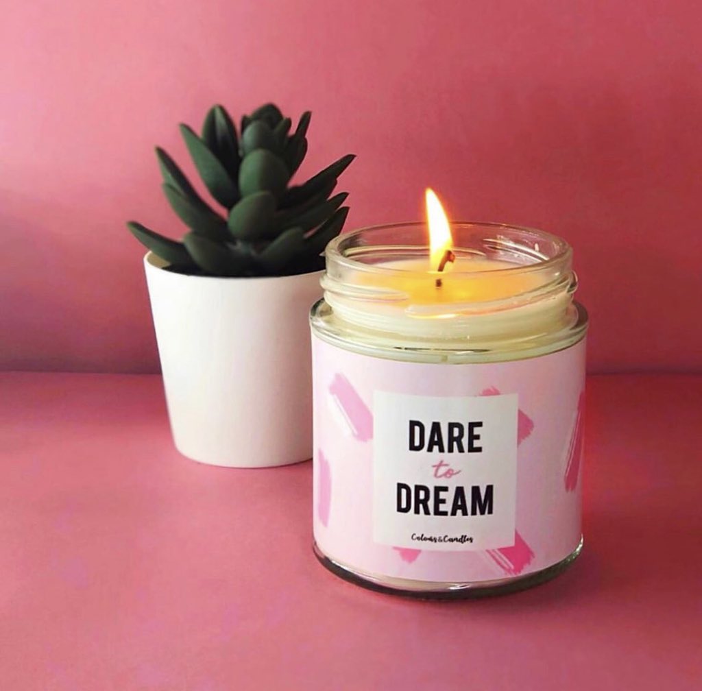 ColoursCandles's tweet photo. Our time is now so let’s Dare to Dream and Dare to Live ✨ I designed this candle a few months ago and still love the positive message. Any graphic designers out there? 👀

Link in bio to shop our candles 😍 https://t.co/SV2FKfI2Tp