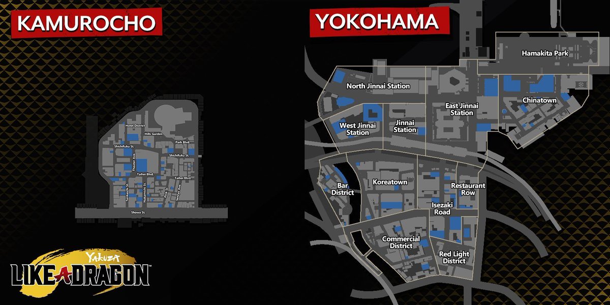 Contrairement aux autres épisodes de la saga, vous ne visiterez pas le quartier de Kamurocho mais la ville de Yokohama située au sud de Tōkyō ! Une toute nouvelle ville pleine d'activités avec une superficie 3x supérieure à celle de Kamurocho !Hâte de vous y balader 