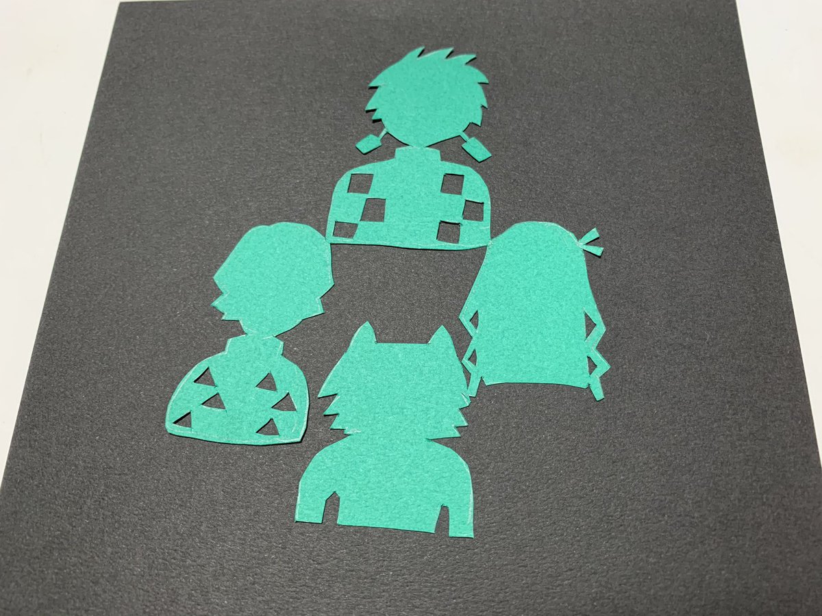 Reyural 鬼滅の刃 シルエット 切り絵 Reyural 鬼滅の刃 シルエット 切り絵