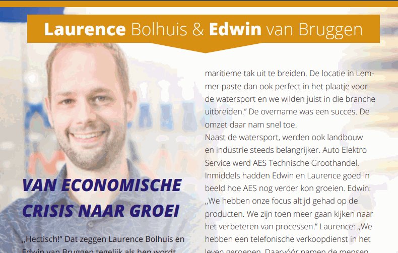 Hoe ontwikkelt een bedrijf zich in tien jaar? Directieleden Laurence Bolhuis &amp; Edwin van Bruggen vertellen over hoe AES Technische Groothandel met grootse besluiten, hecht teamwork en interne professionalisering is geworden tot een moderne groothandel. ow.ly/DP9750Cfw9C
