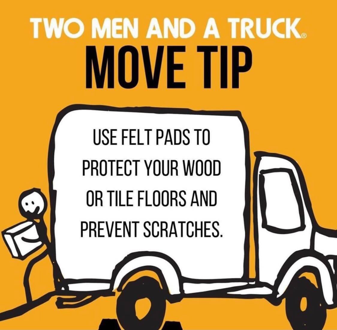 TwoMenOKC's tweet image. The last thing that you want to do is damage the floors of your brand new home! 
Better yet, call the professionals to take care of all of that for you! We always pad and stretch wrap your belongings to keep them safe during the move! #moverswhocare