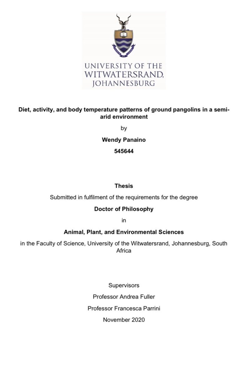 AndreaFuller06's tweet photo. Congratulations to @WendZ_222 on submitting her PhD thesis for examination. All the way from the Kalahari, having survived storms, power outages and baboons trashing her room in recent weeks! https://t.co/F8kf4GRJ9i