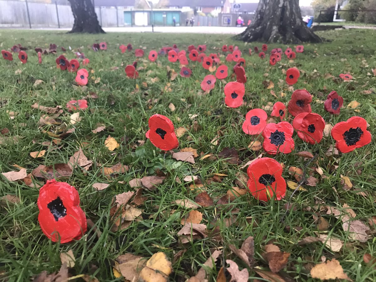 Children have been commemorating Remembrance Day by creating a poppy display. Every child painted a poppy thinking about the importance of this time of year and placed them outside the school. They can be viewed at the front of the school so take a look next time you walk past.