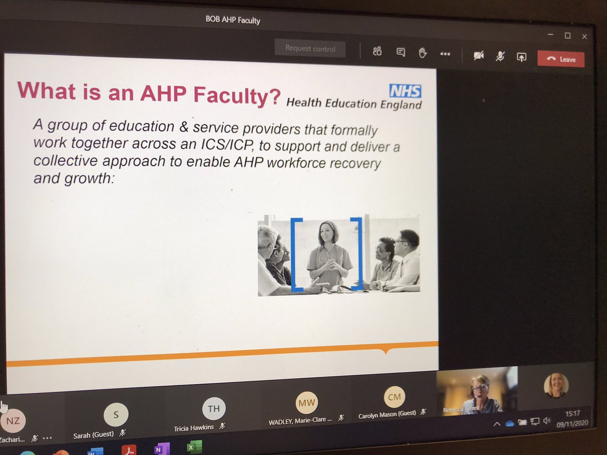 @mcwadleyphysio @BeverleyHarden @RebeccaTyrrell4 @BucksThub Amazing afternoon chairing the #BOB #AHPCouncil meeting with @nathaliezach @RebeccaTyrrell4 @EmmaCroftymac @Colinbrady26 🌟

And then into #BOB #AHPFaculty 🌟

It’s a bright future for #BOBAHPs