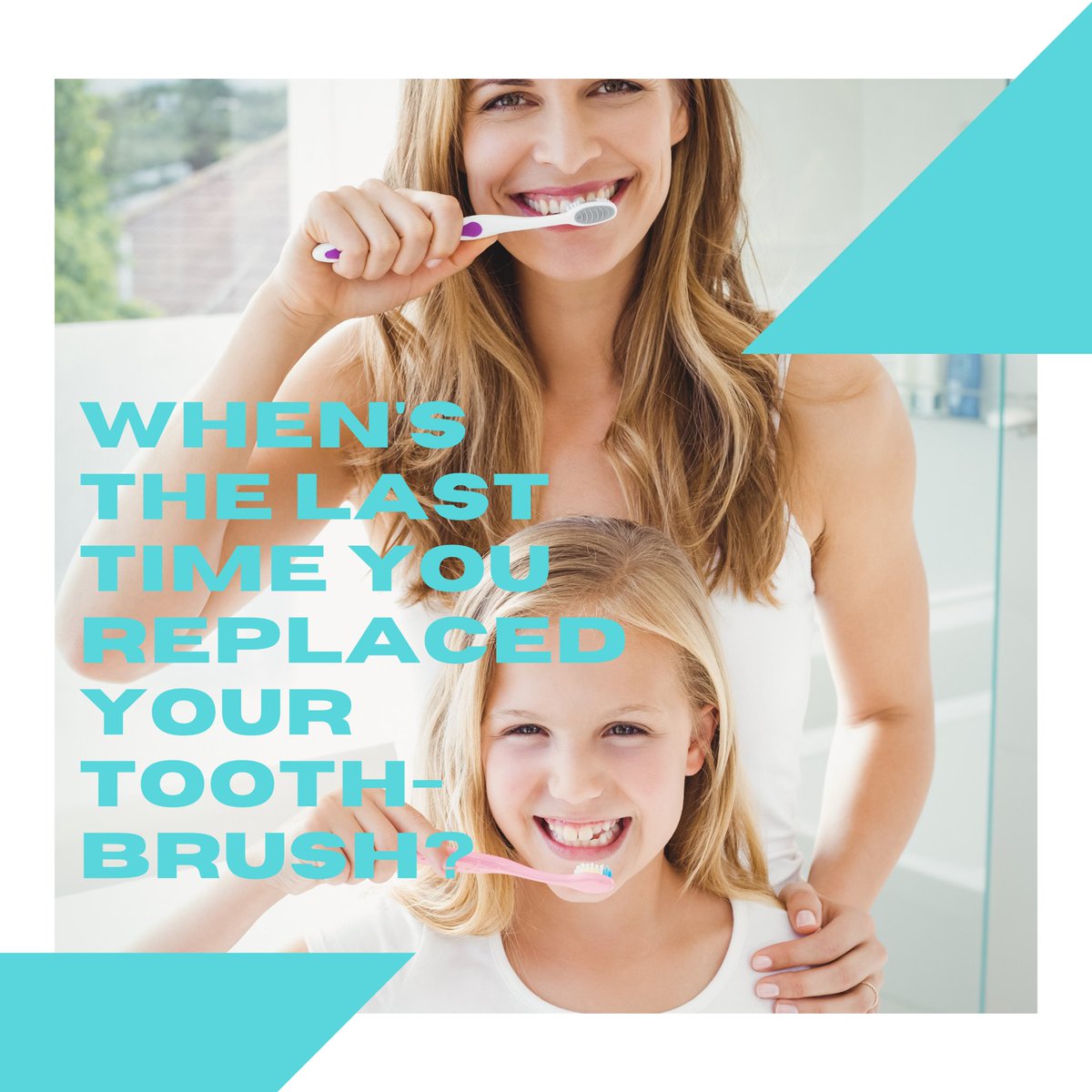 ClearLakesMN's tweet photo. Did you know that The American Dental Association recommends changing your brush head every 3-4 months to prevent bacteria from building up in the bristles or even more often if the bristles become frayed? The effectiveness of the brush decreases as the bristles become worn. https://t.co/c55pbdHHLP