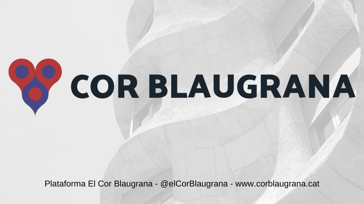 ElCorBlaugrana's tweet photo. Davant les irregularitats sense precedents que hem vist els darrers mesos, com a socis no restem indiferents

Hem promogut una moció de censura, i posat una denúncia contra Bartomeu, que pot acabar amb la seva expulsió com a soci

La seva responsabilitat no va acabar en dimitir https://t.co/1cRQgPkByy