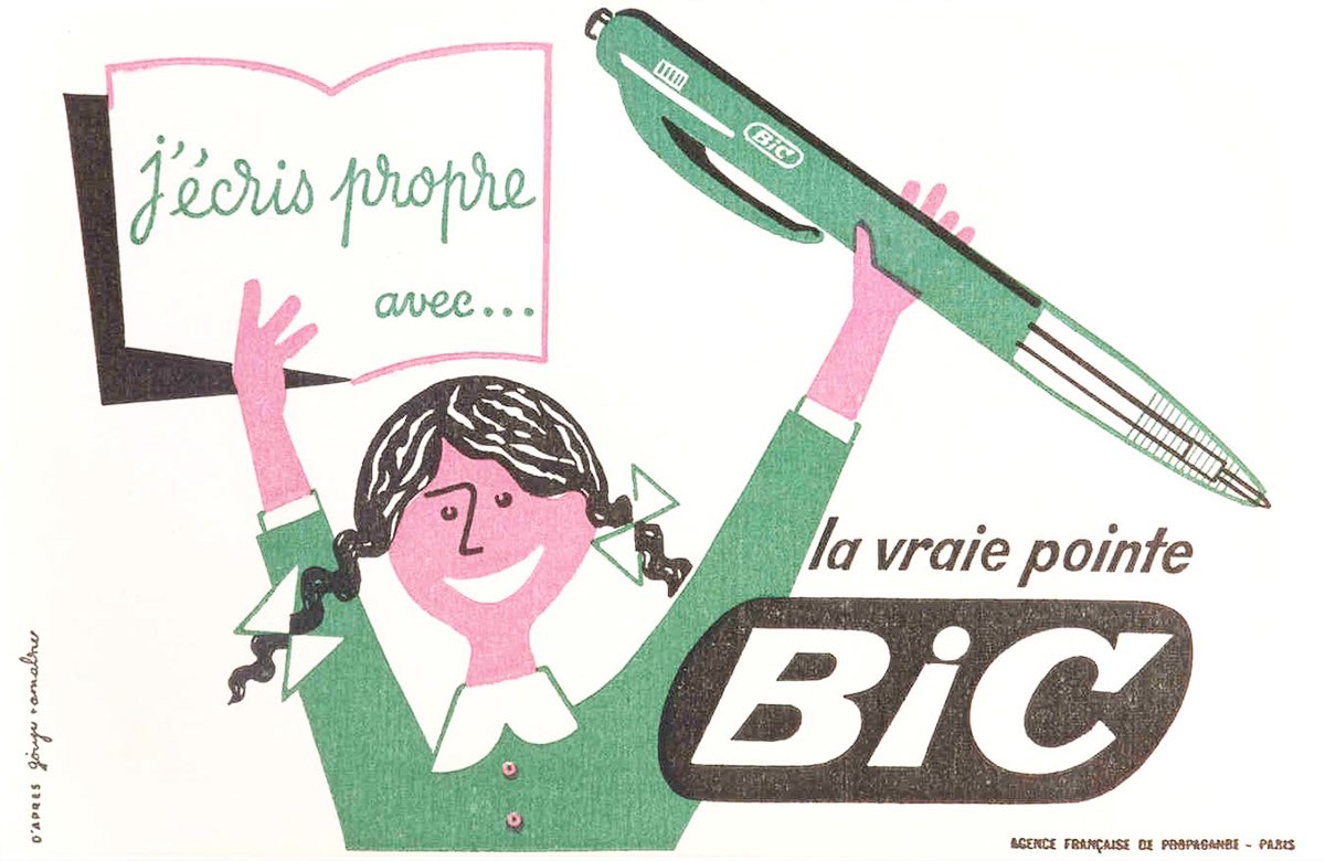 Bich developed a viscosity of ink which neither leaked nor clogged and, under a ballpoint pen patent licensed from Bíró, launched the Cristal in December 1950. In 1959 Bich brought the pen to the American market: the Bic pen was soon selling at 29 cents.