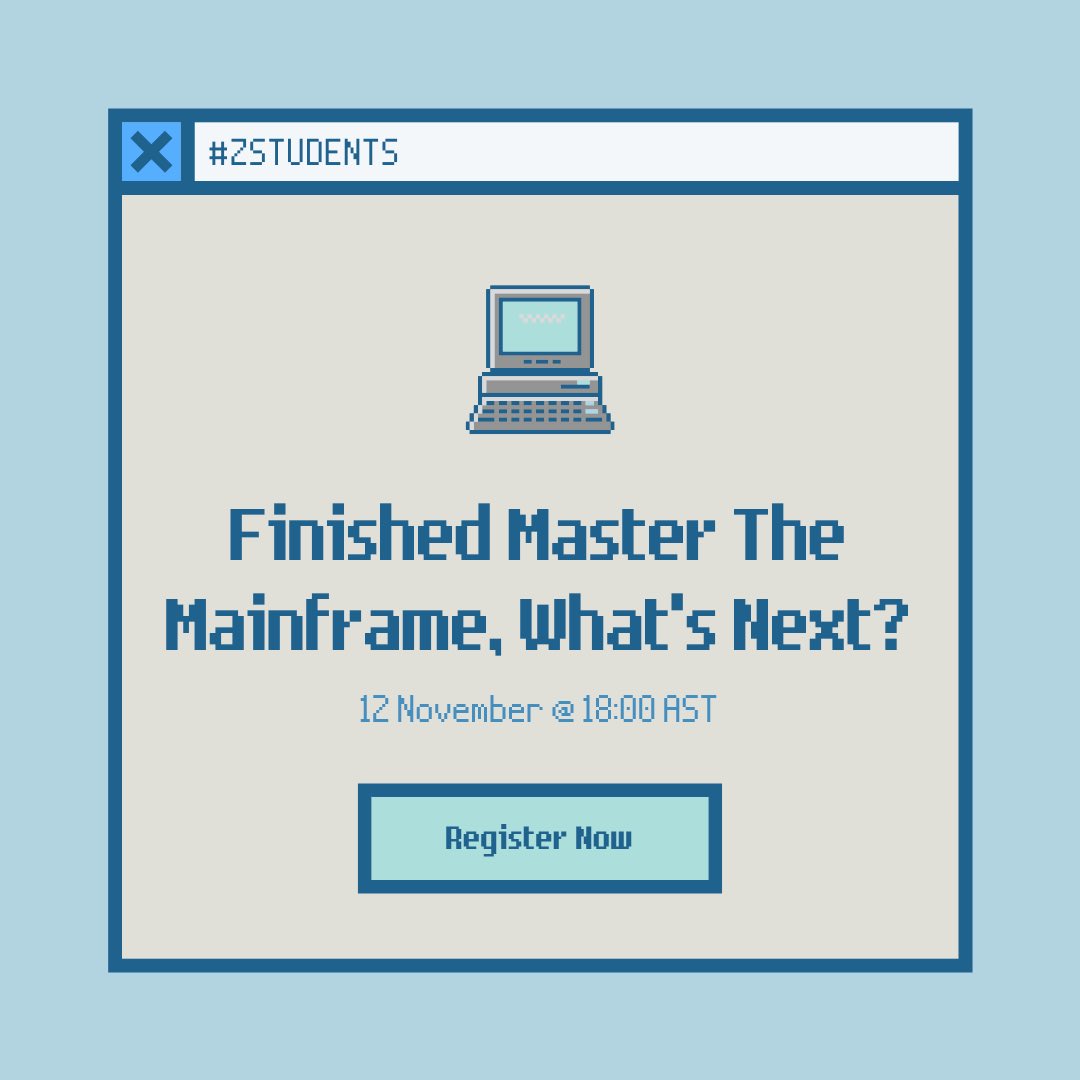 Raalsabt's tweet image. So interesting topic with industry experts!!!🤩
Register Now:
tinyurl.com/zstudents-mtm

#Masterthemainframe
#zstudents