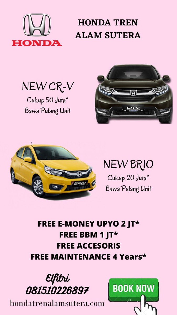 elfitriyana_ey's tweet photo. Info lebih lanjut semua type Honda ☎️ 081510226897 #SASAxHarousel https://t.co/w2xU3JeD8w