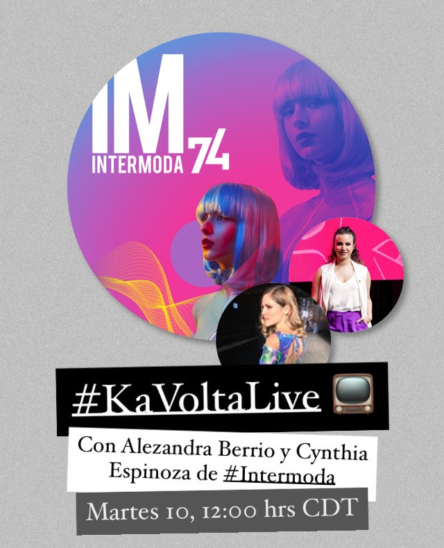 ka_volta's tweet photo. #KaVoltaLIVE 📺 | Mañana Martes 10 de Noviembre a las 12:00 horas @AlezandraBerrio y #CynthiaEspinoza de @Intermoda estarán con nosotros para charlar sobre las convocatorias de #Trending y #FashionSpace en #IM74.
Síguenos en #Instagram 👇
https://t.co/xg86aLwnXO https://t.co/QW3MaOmR5J