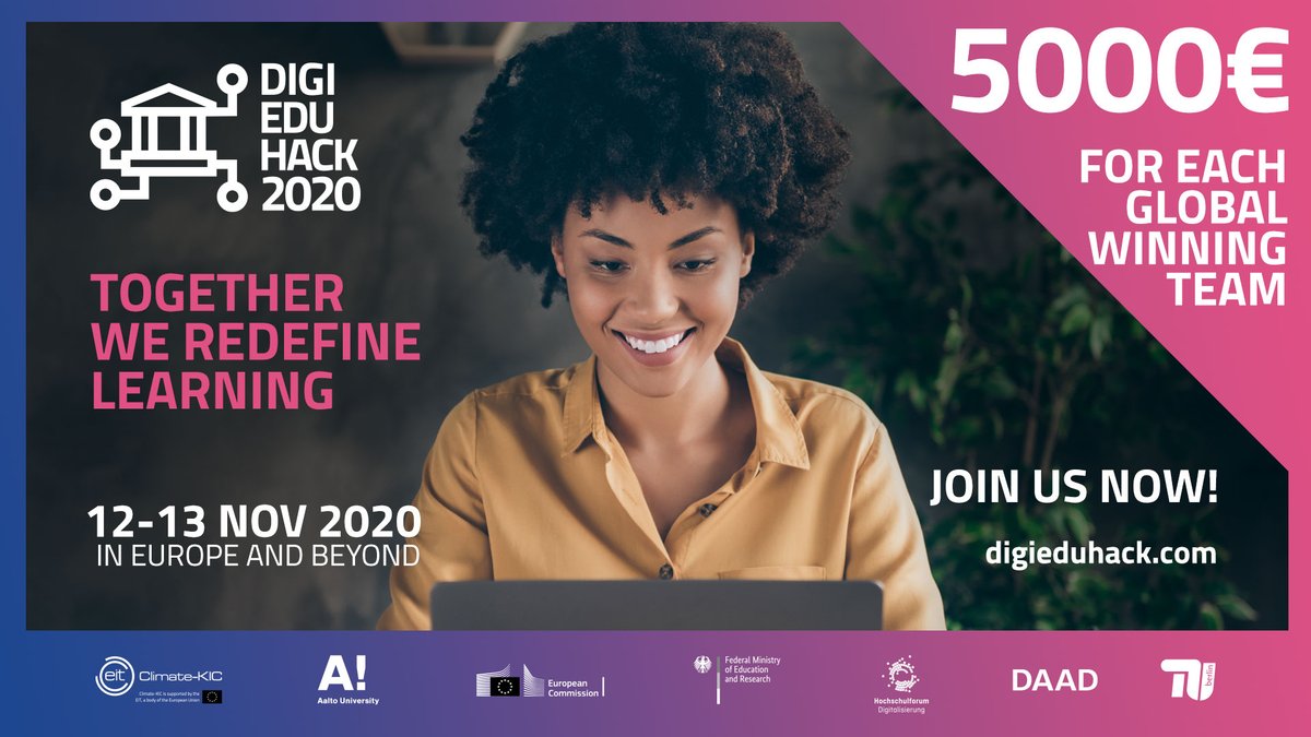 DigiEduHack's tweet image. ✨1800 participants registered and counting! ✨
🌍Together #WeRedefineLearning!

✔️50+ challenges awaiting
✔️join from anywhere
✔️#MakeChangeHappen in #DigitalEducation

📆We need you on the 12-13 Nov. 
#free #OpenToAll 

3 days left!! 
➡️ Register now digieduhack.com/en/