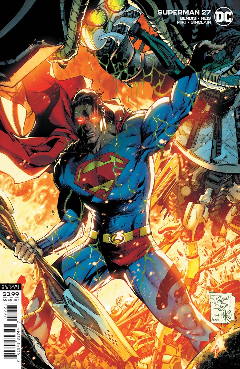 MidtownComics's tweet photo. TOMORROW from @DCComics: Superman #27 by @BRIANMBENDIS with an explosive cover from @TonyDanielx2 and @DannyMiki_!
A cosmic-level threat has come to Metropolis! A new foe unlike any the Man of Steel has face!
https://t.co/nlpfkYR8tU
#Superman #ManOfSteel #Synmar #IvanReis https://t.co/EqegkpCjb6