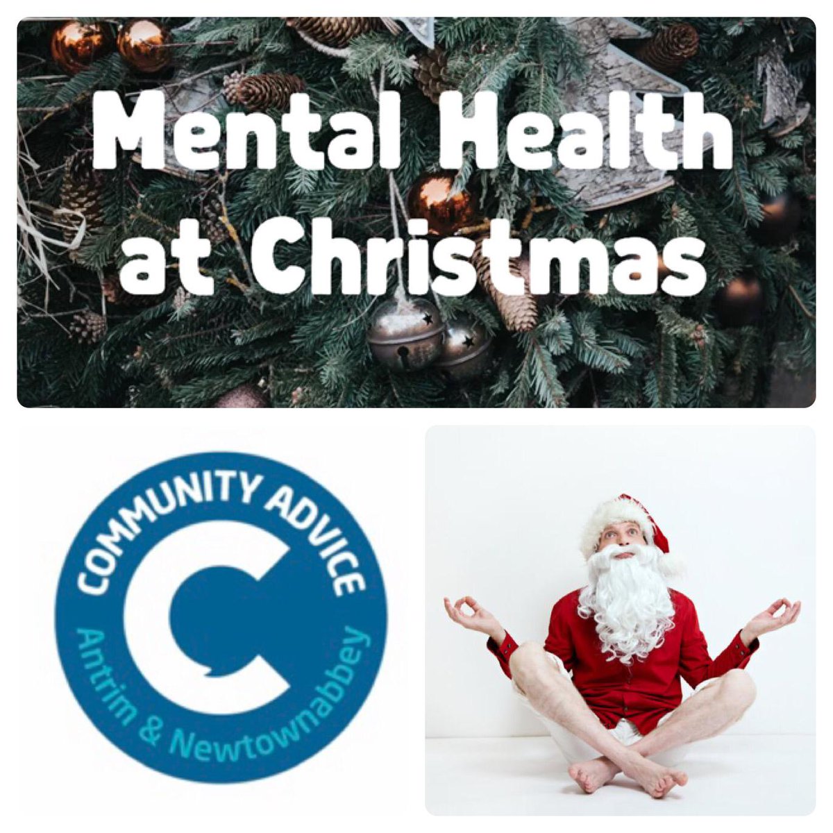 Week 6 of the 12 weeks of Christmas Tips 
  Take care of yourself, and one another.   
 Christmas can be a joyful time of the year. However, for some people, it can also be one of the hardest times of the year. This year may be the hardest yet. facebook.com/14028647316534…