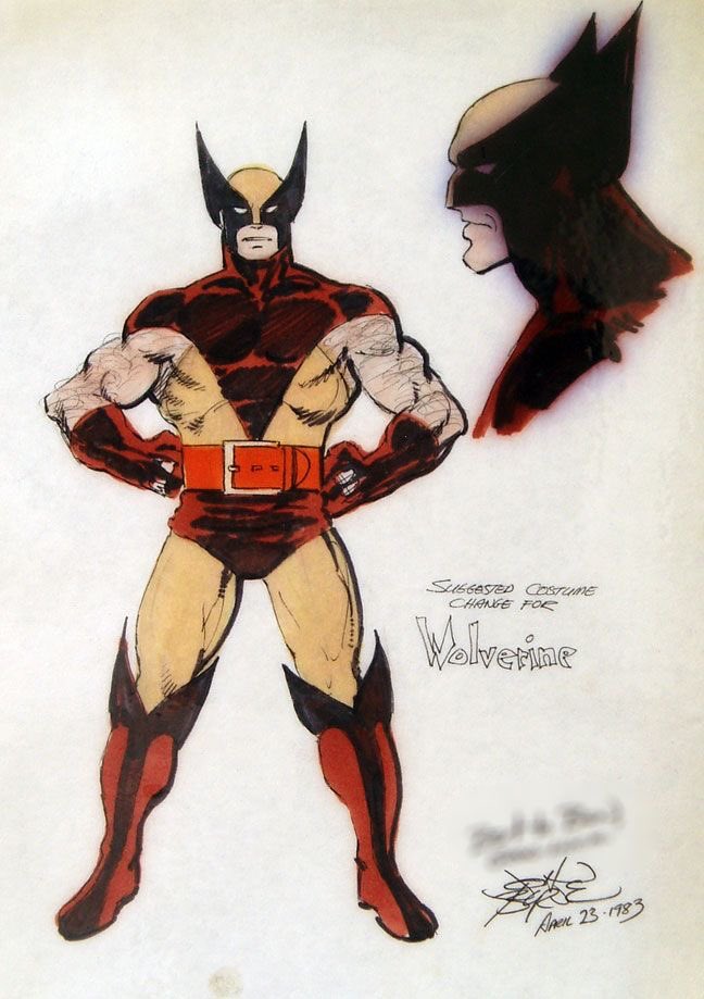 Nocontextxmen's tweet photo. Not really an out of context post, but I found a concept piece for the iconic brown suit. https://t.co/y6ZFMvIaGX