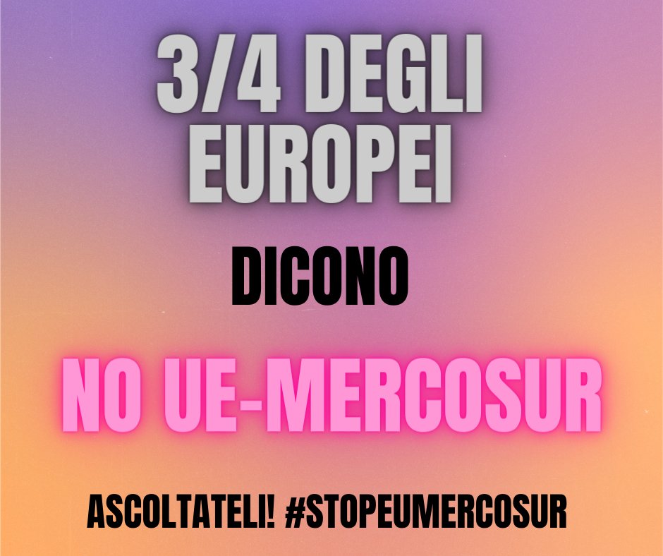 climAzione's tweet photo. L'accordo commerciale #EUMercosur deve essere sepolto!. L’Italia metta il veto! #StopEuMercosur #WeAreWatchingYou #listentothepeople | @GiuseppeConteIT @luigidimaio @TeresaBellanova @SPatuanelli @amendolaenzo @SergioCosta_min https://t.co/PMs6Ss96ud
