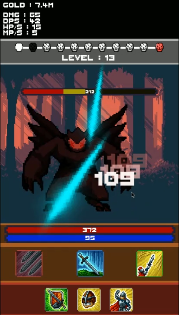 Please try Grimland RPG Clicker ( early access )
play.google.com/store/apps/det…

Clicker RPG game with equipment with unique skills, mercenaries to hire, skills to upgrade

#indiegame #indiedev #IndieGameDev #indiegames #pixelartist #gamedev #mobilegames #mobilegaming