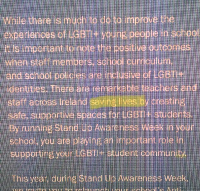3/ Let’s take a look at the intro - teachers are literally saving lives by creating safe spaces. Thank you teachers. An alarming 73% of students feel unsafe in school- there’s a handy updated list of correct terminology so you’ll know what’s hot and what’s not. More later