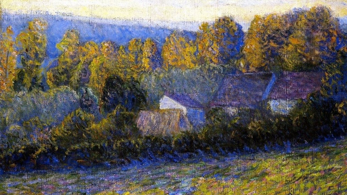 Lilla Cabot Perry Autumn Afternoon in Giverny (Monet's House) #landscape #painting #art