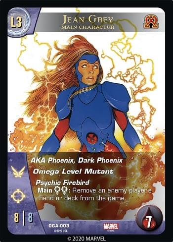 DeconstructVS's tweet photo. My FAVORITE card/ cover/ series!

Jean Grey
Card Numbers: OGA-001; 002; 003; 008
Comic: X-Men Red (2018). Issue 1, Cover.
Artist: @TravisCharest
Writer: @TomTaylorMade 

#Marvel #VSSystem2PCG #XMen #JeanGrey #cardgame #vs2pcg #Phoenix #Games #TCG #CCG https://t.co/XvMCT7KdpG