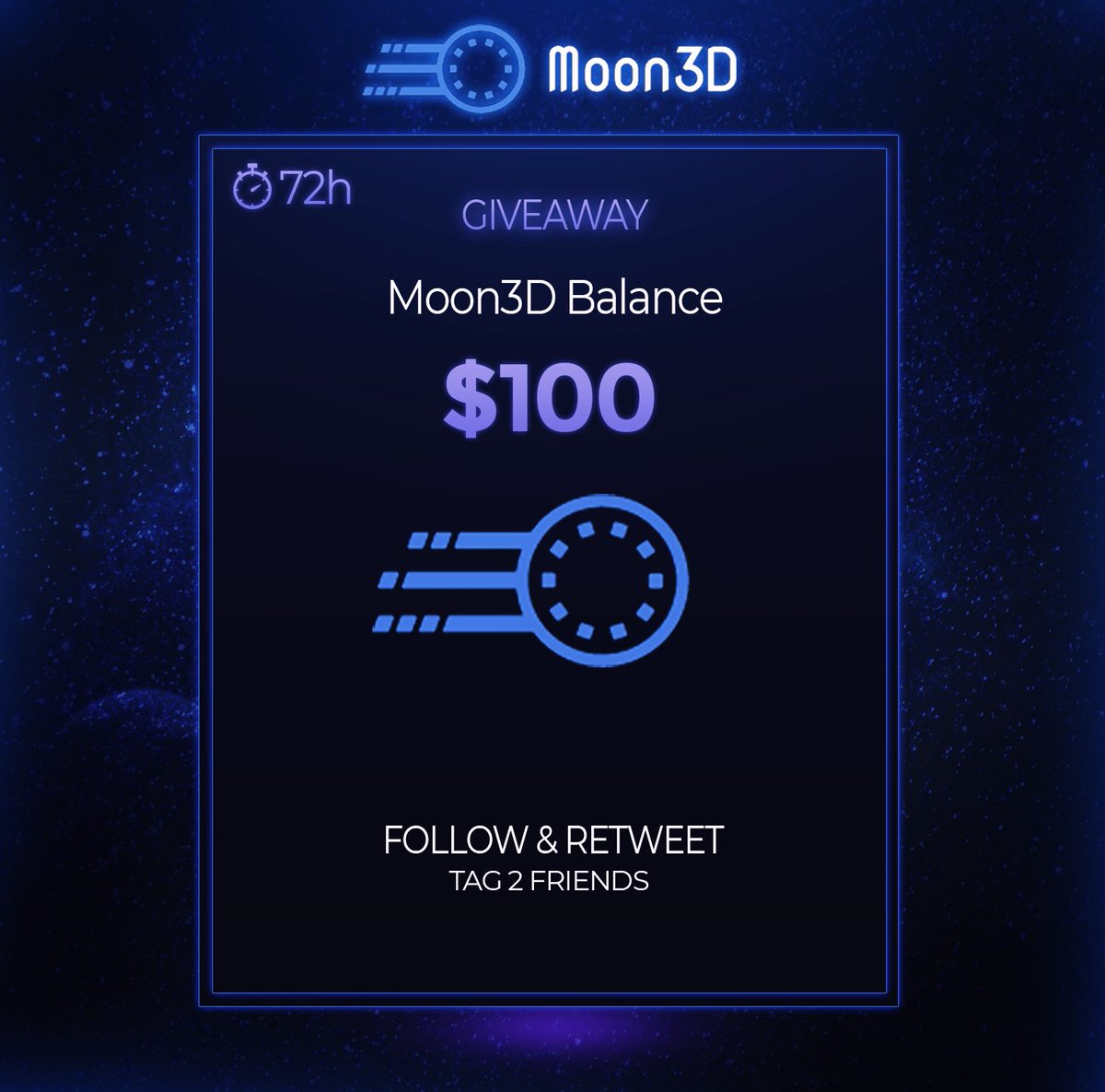 Moon3Dio's tweet photo. 🤑 Giveaway time 🤑

4 Lucky users will each receive $25 balance each on site!

🌙 Follow us
🌙 Retweet
🌙 Tag 2 friends

Ends in 72h 🕐

🍀 Good luck! 🍀 https://t.co/FtETlaCXCa
