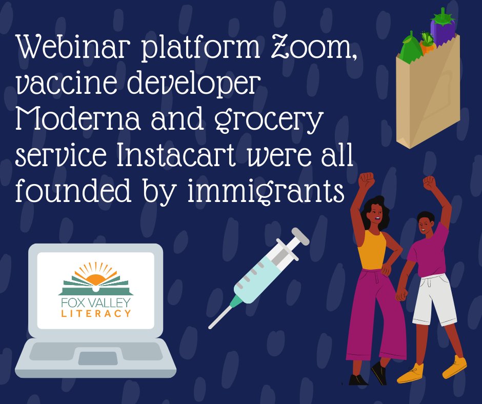 Webinar platform Zoom, vaccine developer Moderna and grocery service Instacart were all founded by immigrants and are playing crucial roles during the pandemic. Learn more about the positive contributions of immigrants in America’s comeback from COVID-19: ow.ly/BeiR50CfrM8