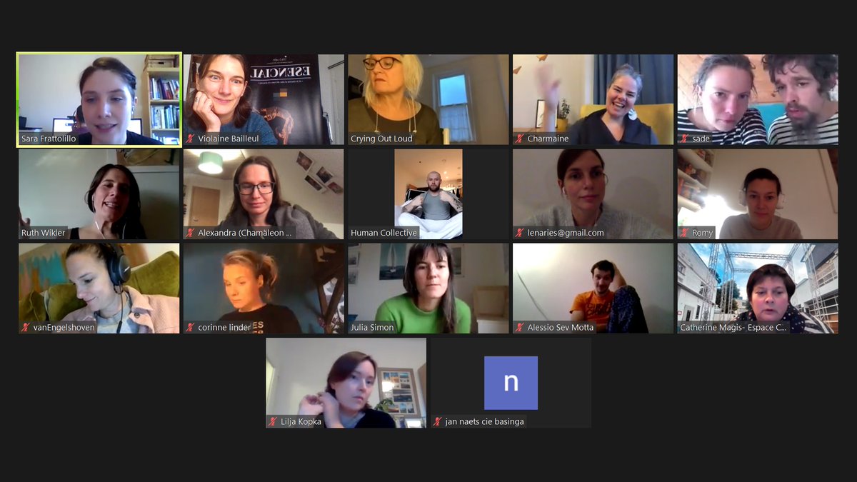 We are part of Virtual Coffee Hour organised by <a href="/LaTOHU/">TOHU</a> <a href="/mtlccirque/">MCOMPLÈTEMENTCiRQUE</a>. So happy to see familiars faces from the Circus sector around the world!