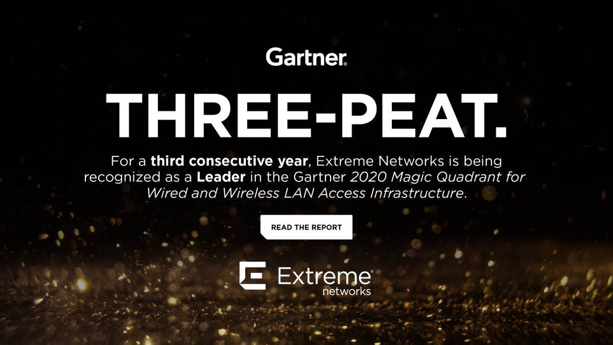 ExtremeNetworks's tweet photo. News: Extreme Networks named a Leader again in the latest @Gartner_inc Magic Quadrant for Wired and Wireless LAN Access Infrastructure! https://t.co/jo8k2r1hZy #WiFi #digitaltransformation https://t.co/Yu0K7f7fGH