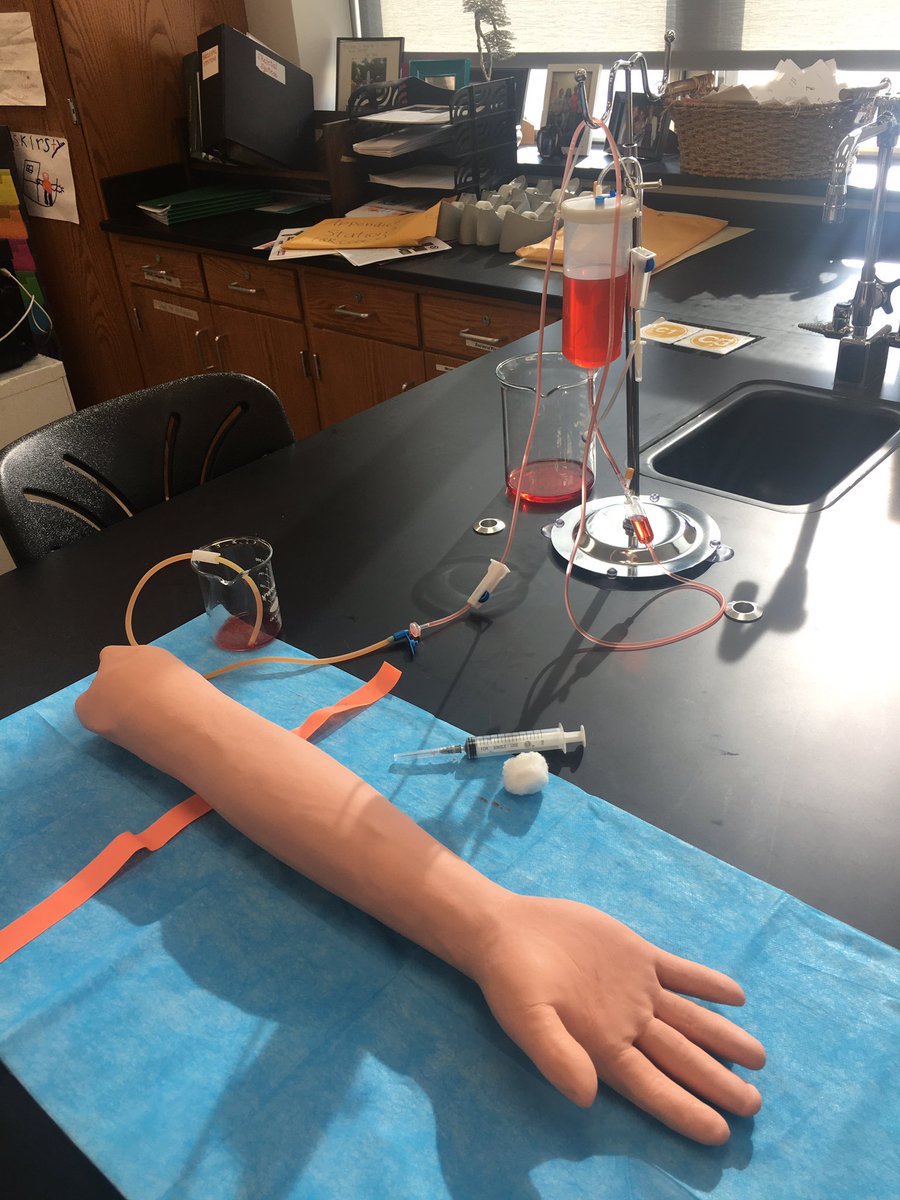 We learned how to do a blood draw today! #wyproud #pltw #pbs