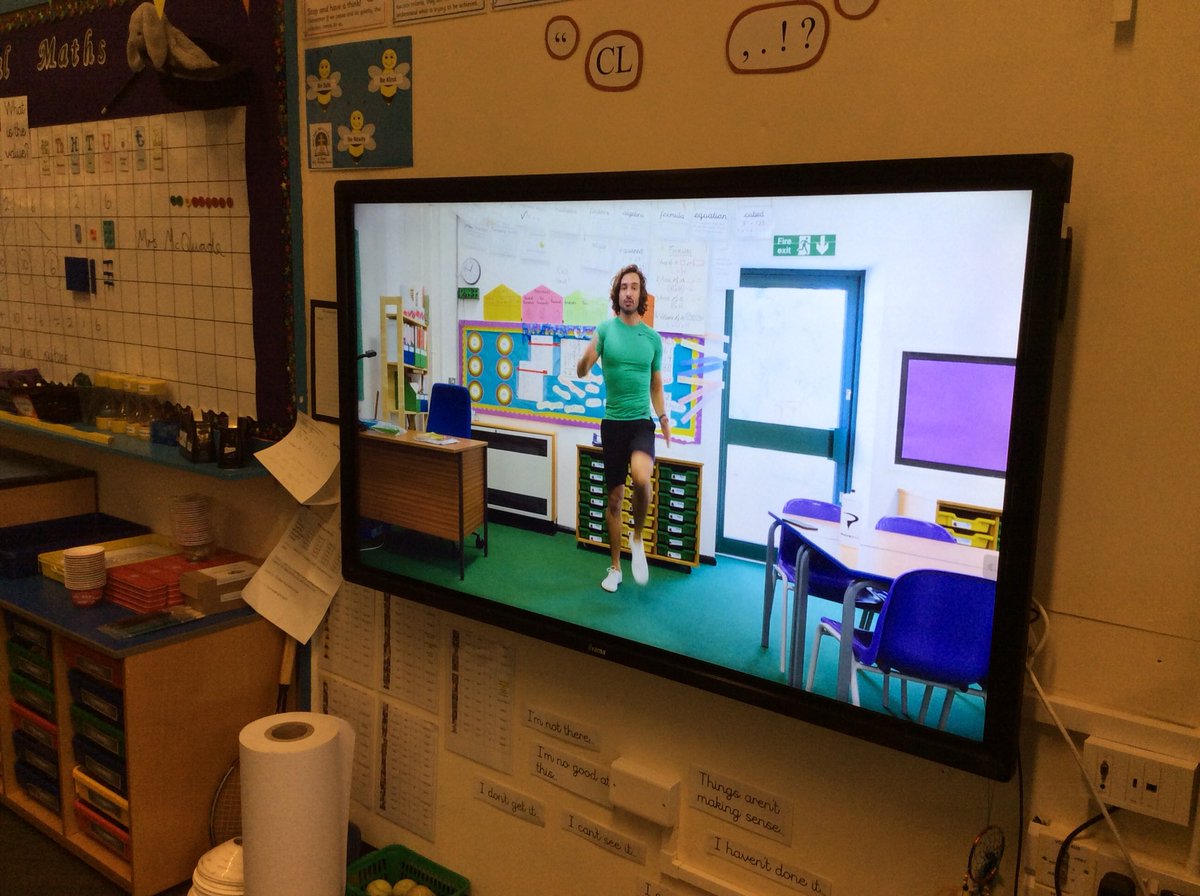 stbedesrcp's tweet photo. @thebodycoach Great fun in Year 4 enjoying a 5 minute workout with Joe Wicks. It was hard to get a shot in focus as the children were moving so quickly! https://t.co/16XR5fgZOq