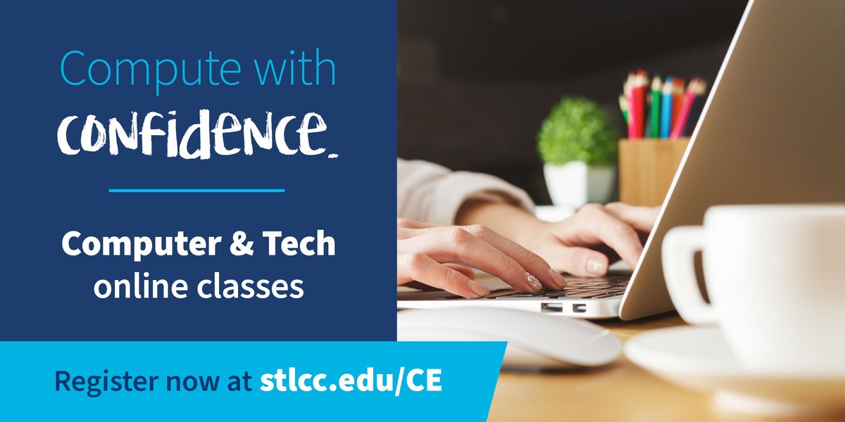 STLCCce's tweet image. Sharpen your skills. Work efficiently.

Computer and technology skills are vital in today’s business world. Brush up on your skills and learn about the wealth of tools at your fingertips.

Browse computer and tech classes: ow.ly/XRzl50BxMXT